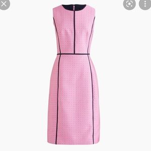 NWT J. Crew dress coral and navy color size 12